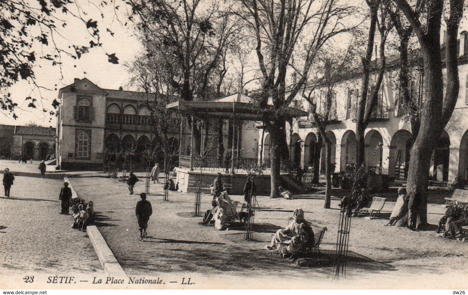 Sétif (Algérie) Place Nationale, Le Kiosque De La Musique - Carte LL  N° 23 - Setif