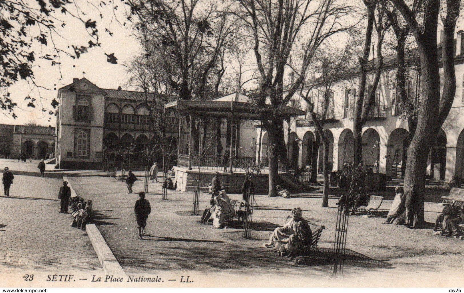 Sétif (Algérie) Place Nationale, Le Kiosque De La Musique - Carte LL  N° 23 - Sétif