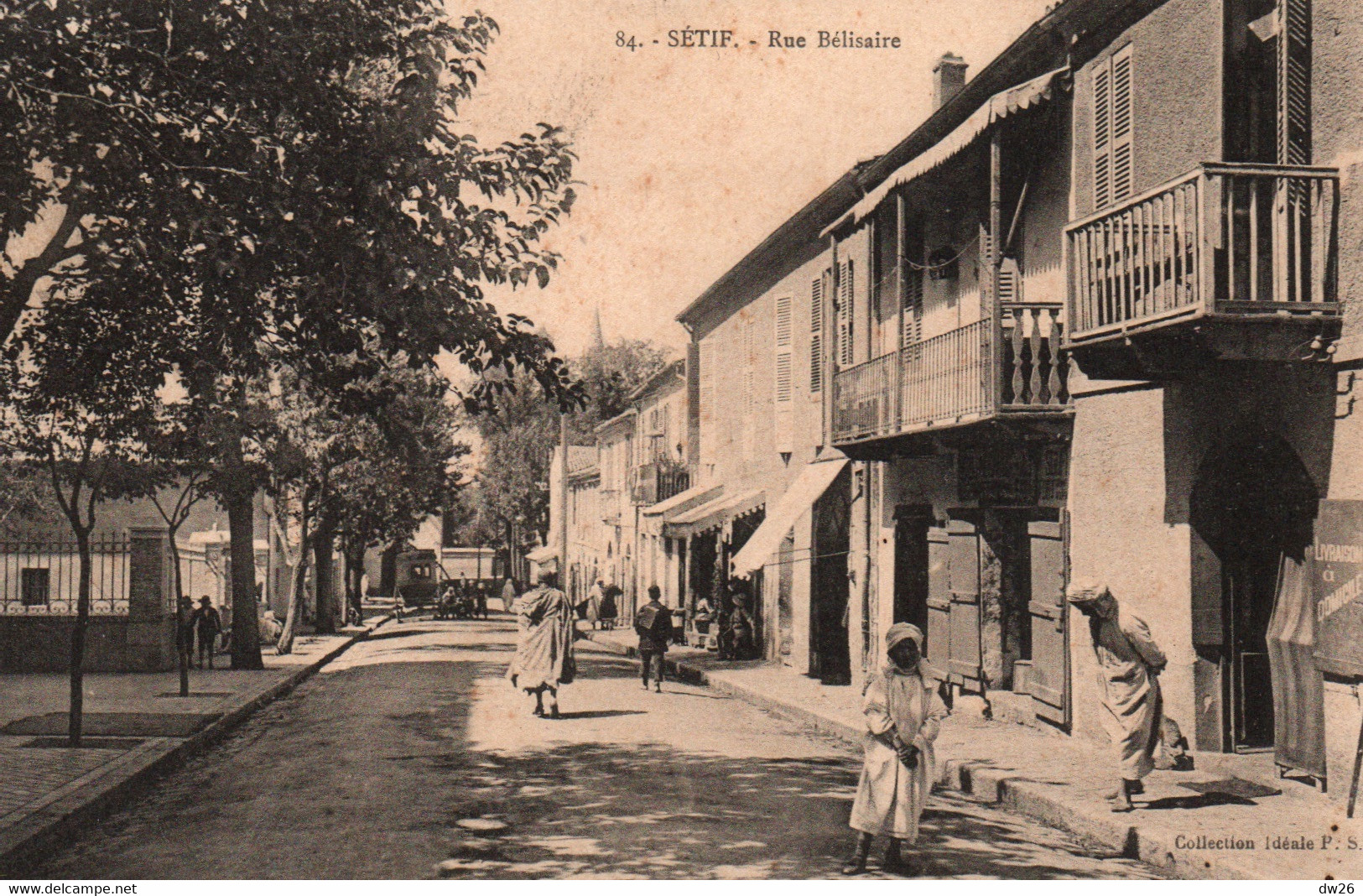 Sétif (Algérie) Rue Bélisaire - Collection Idéale P.S. - Carte N° 84 - Setif