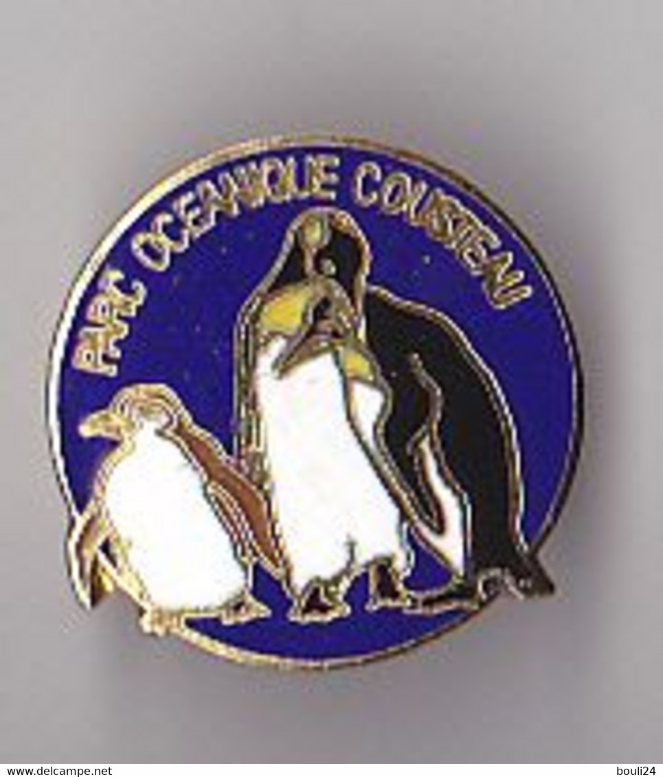 PIN'S  EN EGF  THEME ANIMAUX  PARC OCEANIQUE COUSTEAU   PINGOUIN  MANCHOT - Dieren