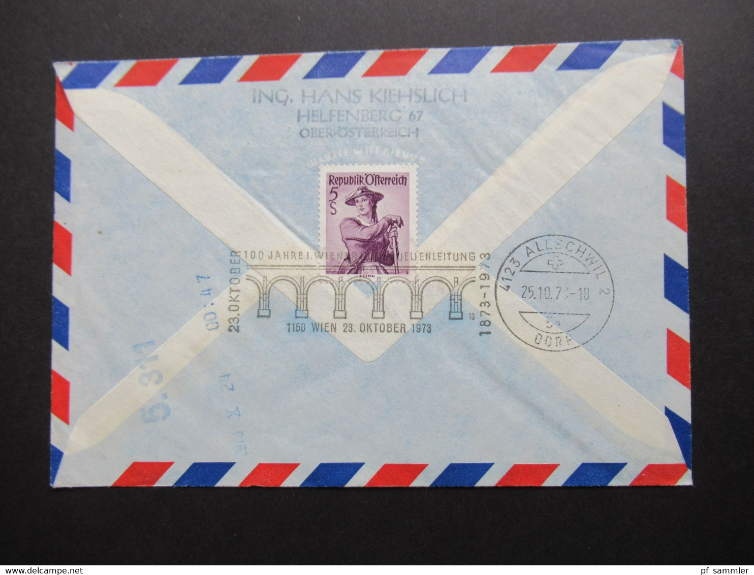 Österreich 1973 FDC / Flugpost / Durch Eilboten / Express 3 Belege mit SST in die Schweiz gesendet mit Ank. Stempel