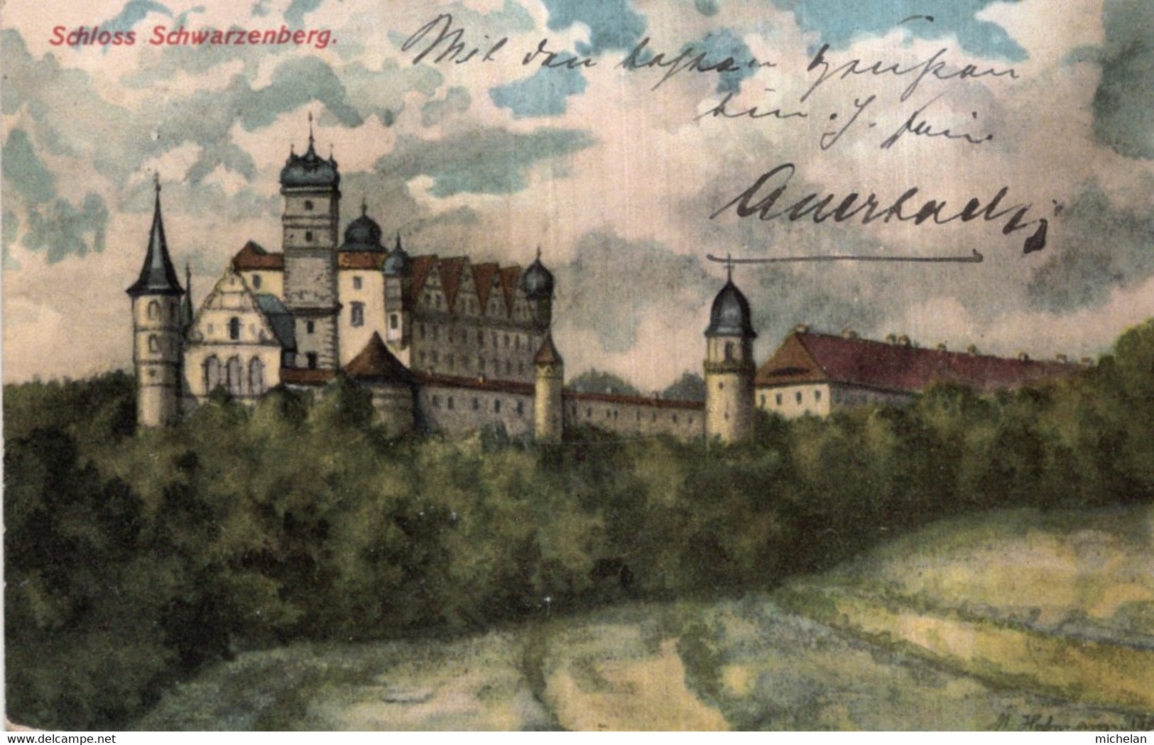 CPA    ALLEMAGNE---SCHLOSS SCHWARZENBERG---1911 - Schwarzenberg (Erzgeb.)