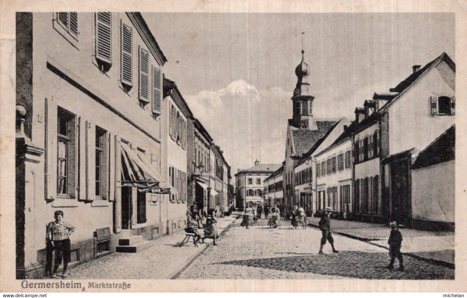 CPA    ALLEMAGNE---GERMERSHEIM, MARTSTRASSE---1916 - Germersheim