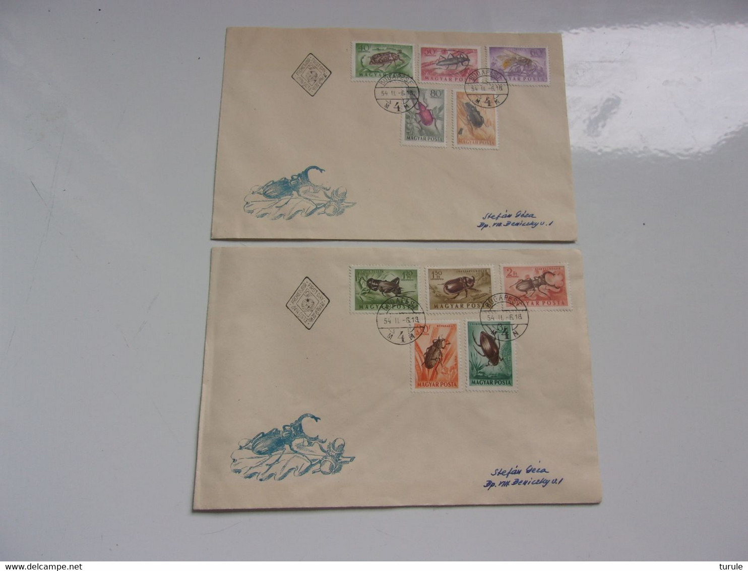 HONGRIE  (1954) FDC Insectes - Other & Unclassified