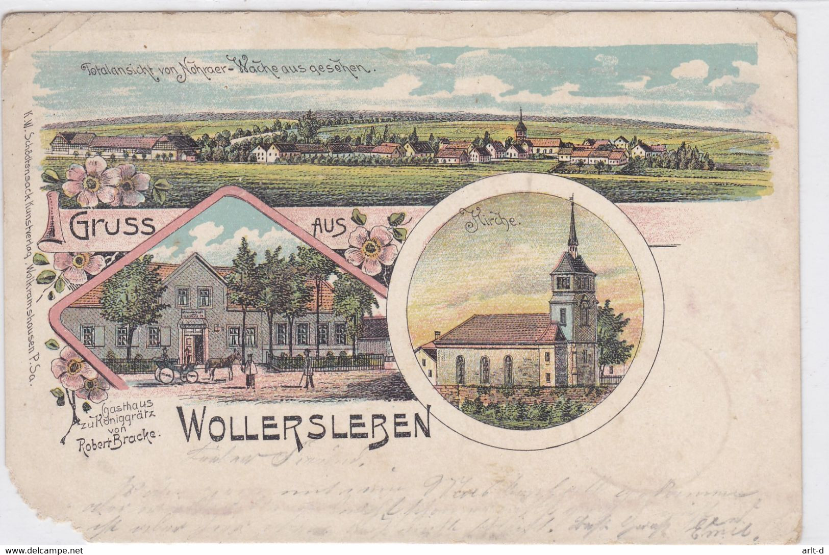 DC916 - Ak Stadt Bleicherode Landkreis Nordhausen Wollersleben Lithografie - Bleicherode