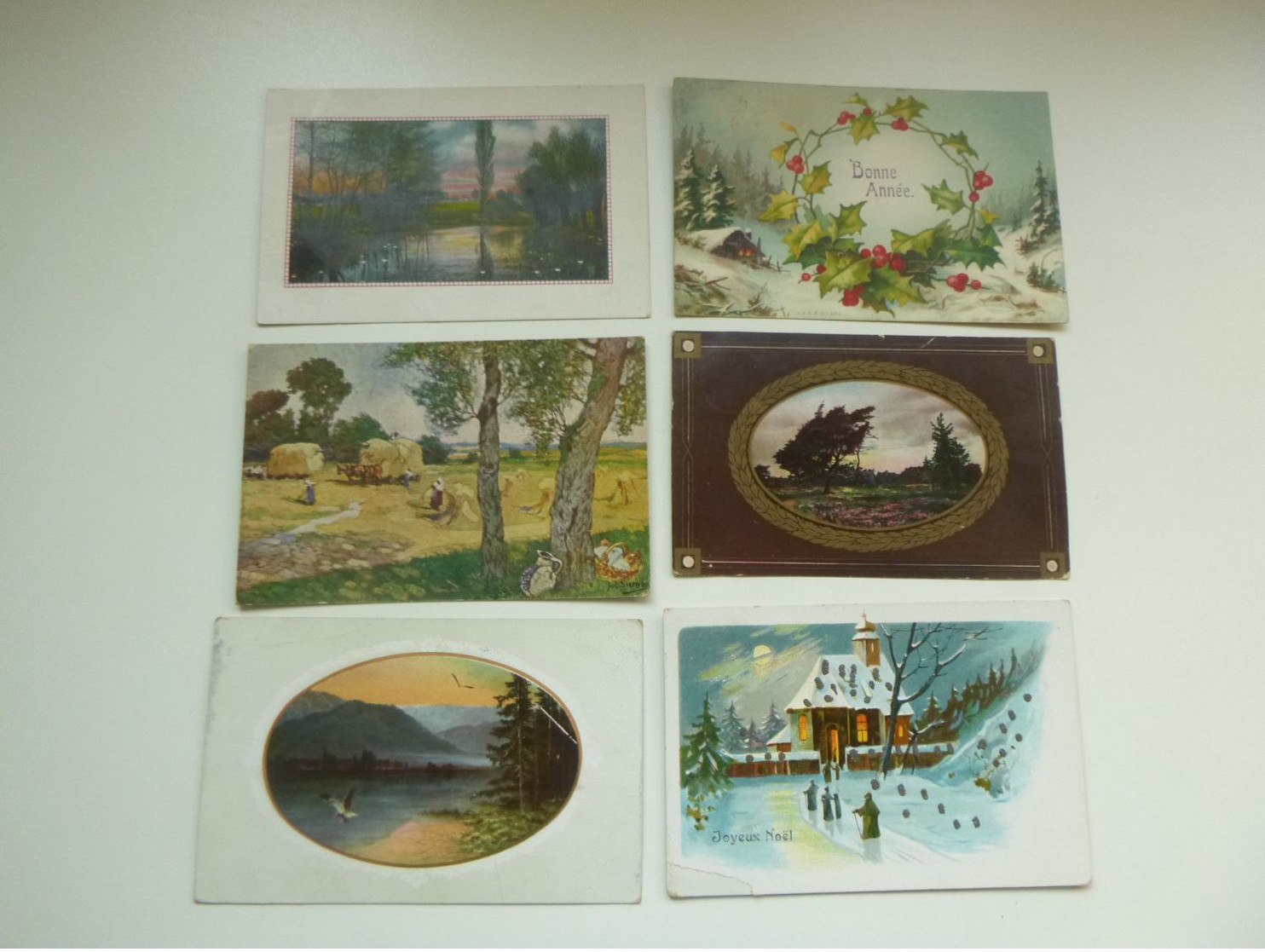 Beau lot de 60 cartes postales de fantaisie paysage   Mooi lot van 60 postkaarten fantasie landschap - 60 scans