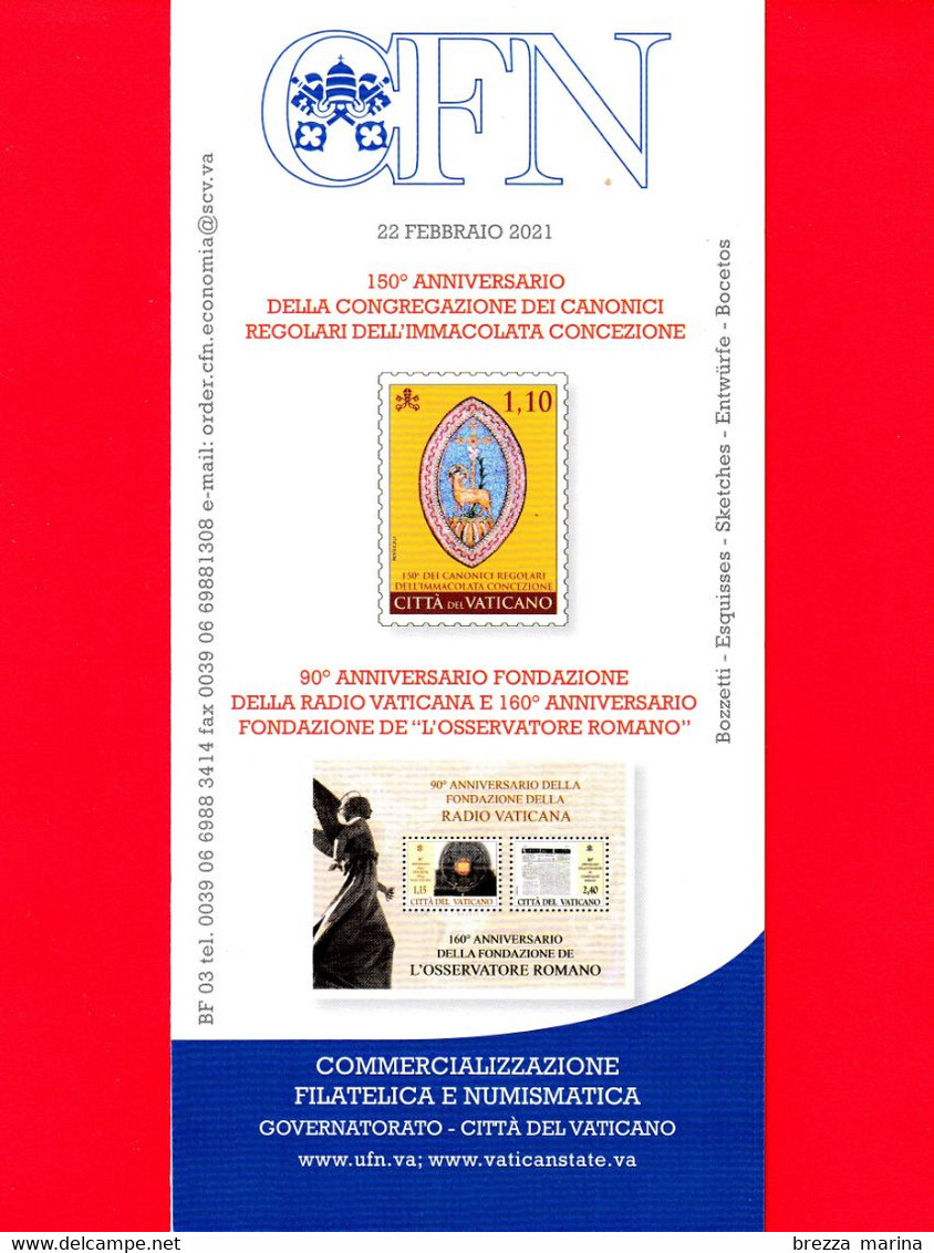 Nuovo - VATICANO - 2021 - Bollettino Ufficiale - Canonici Immacolata C. - Radio Vaticana E Oss. Romano - BF 03 - Covers & Documents