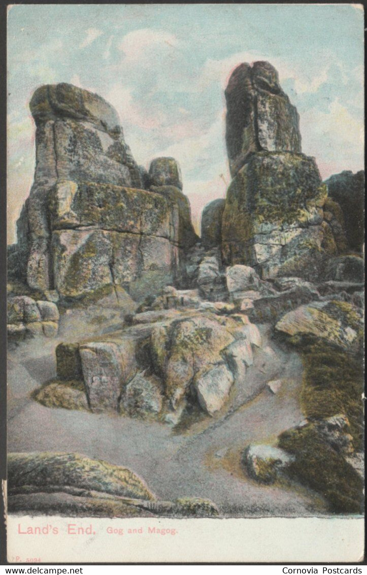 Gog And Magog, Land's End, Cornwall, 1905 - Peacock Postcard - Land's End