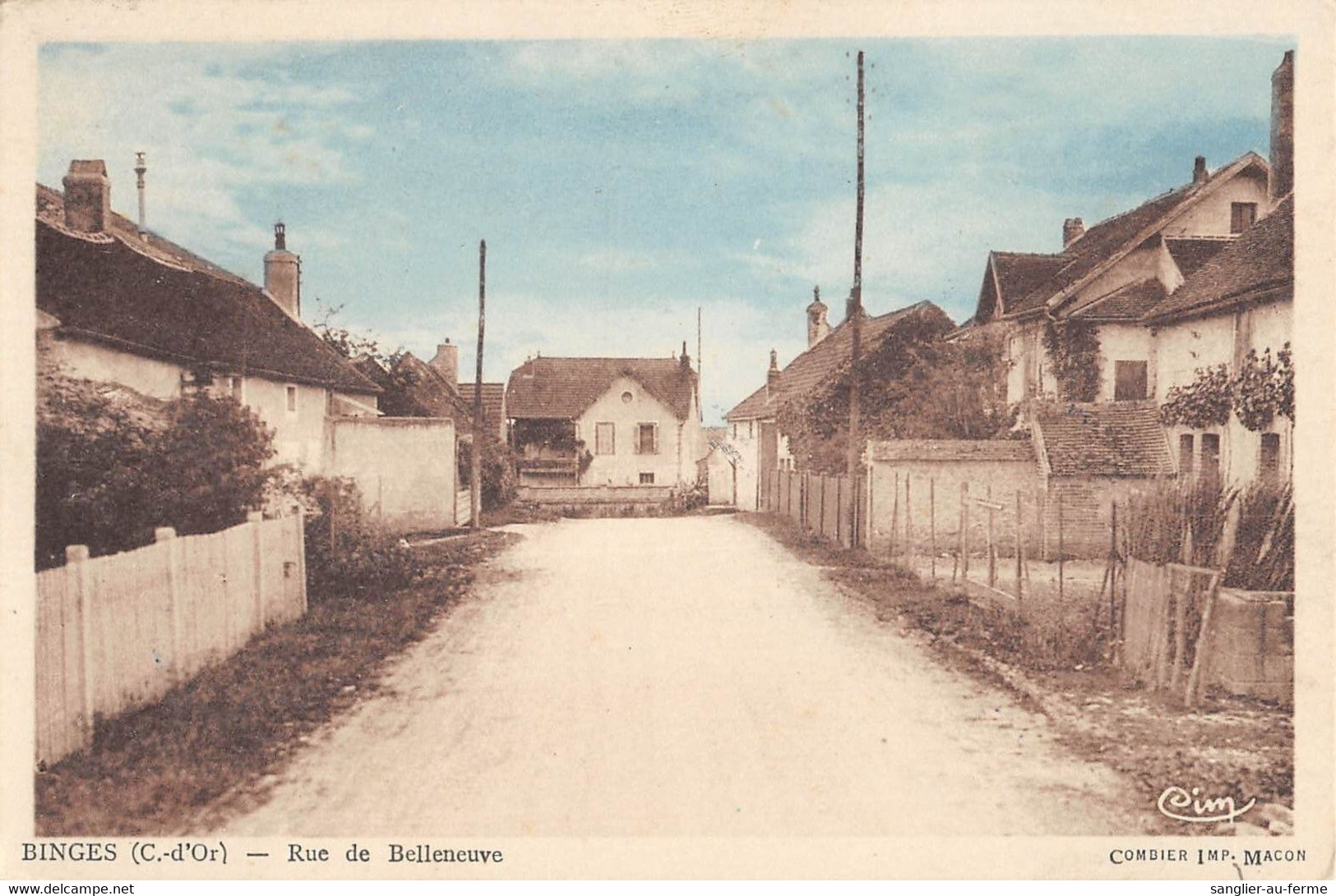 CPA 21 BINGES RUE DE BELLENEUVE (cpa Rare - Andere & Zonder Classificatie