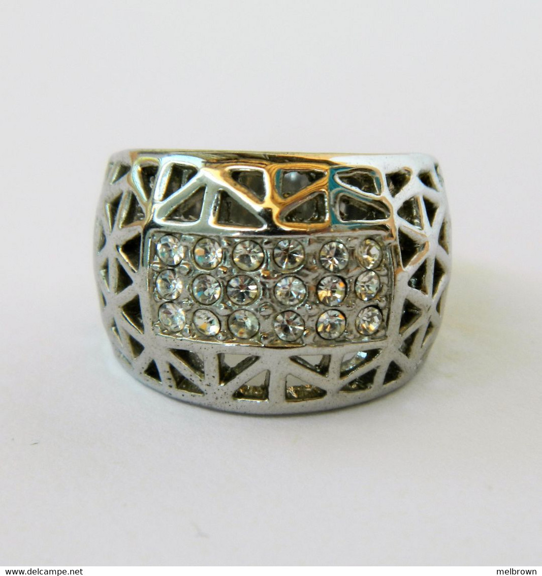 Unisex SILVER DIAMANTE Vintage Ring - Ring
