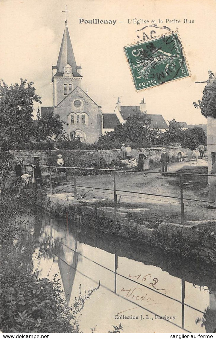 CPA 21 POUILLENAY EGLISE PETITE RUE - Sonstige & Ohne Zuordnung