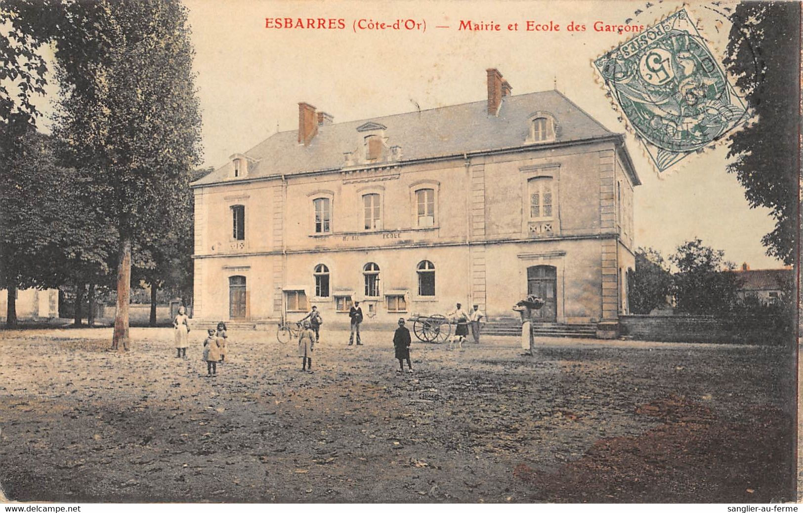 CPA 21 ESPARRES MAIRIE ET ECOLE DES GARCONS - Other & Unclassified