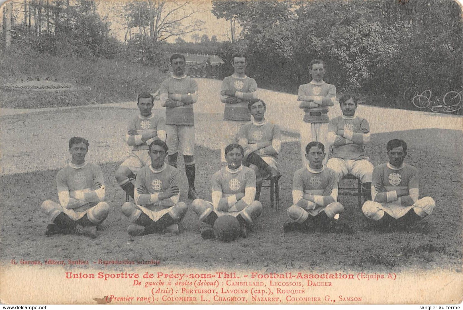 CPA 21 UNION SPORTIVE DE PRECY SOUS THIL FOOTBALL ASSOCIATION EQUIPE A (cliché Rare - Other & Unclassified