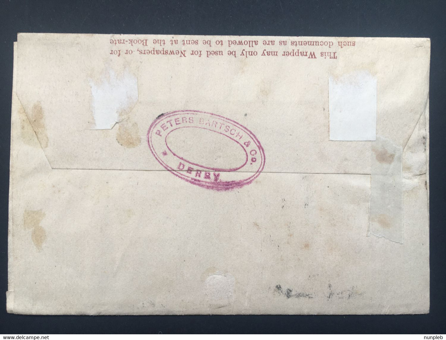 GB Victoria Newspaper Wrapper Derry Ireland Uprated To Zurich Switzerland - Lettres & Documents