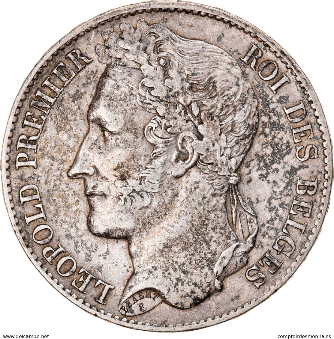Monnaie, Belgique, Leopold I, 5 Francs, 5 Frank, 1849, TTB, Argent, KM:3.2 - 5 Francs