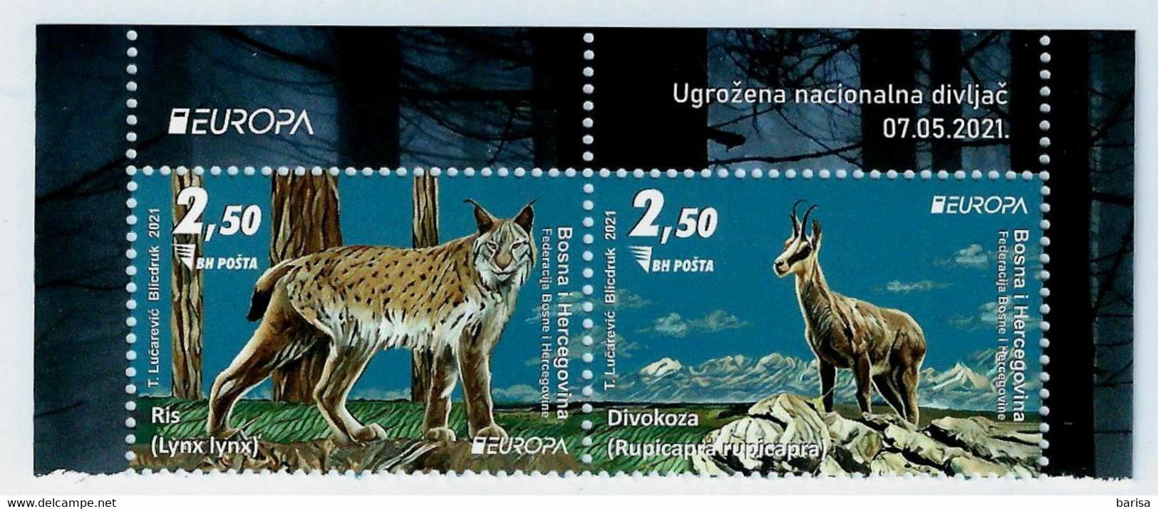 Bosnia And Herzegovina 2021: Europa - Endangered National Wildlife ** MNH - 2020