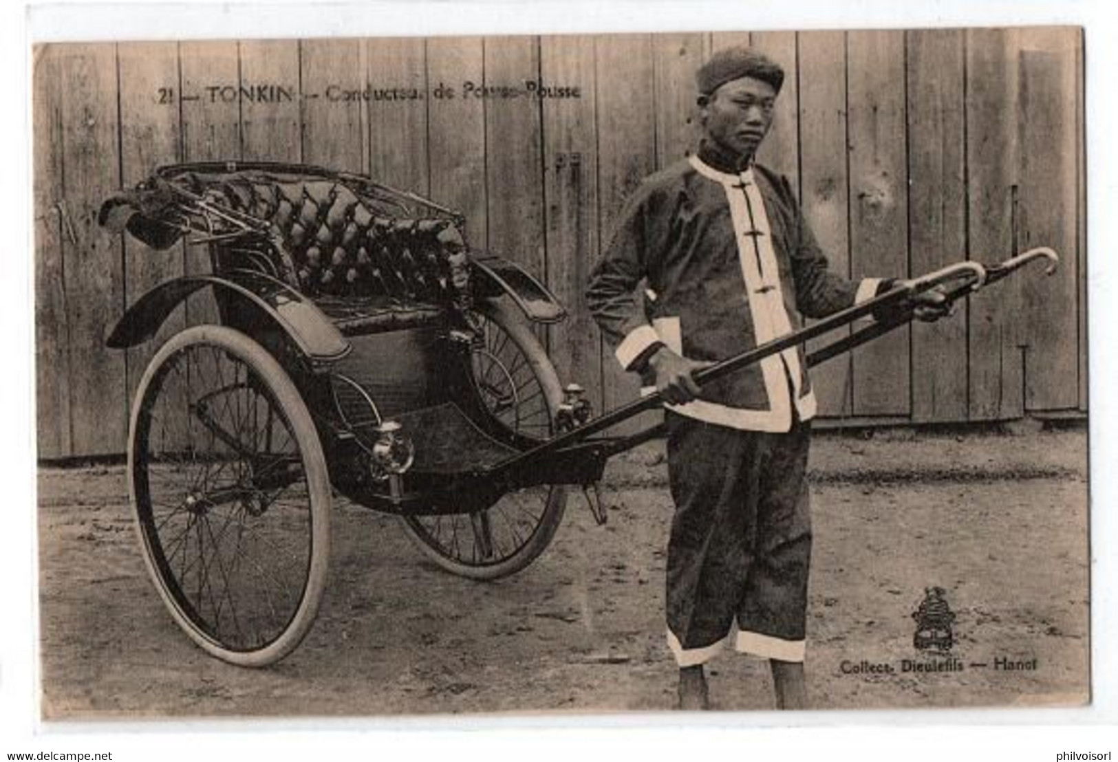 TONKIN CONDUCTEUR DE POUSSE POUSSE ANIMEE - Vietnam