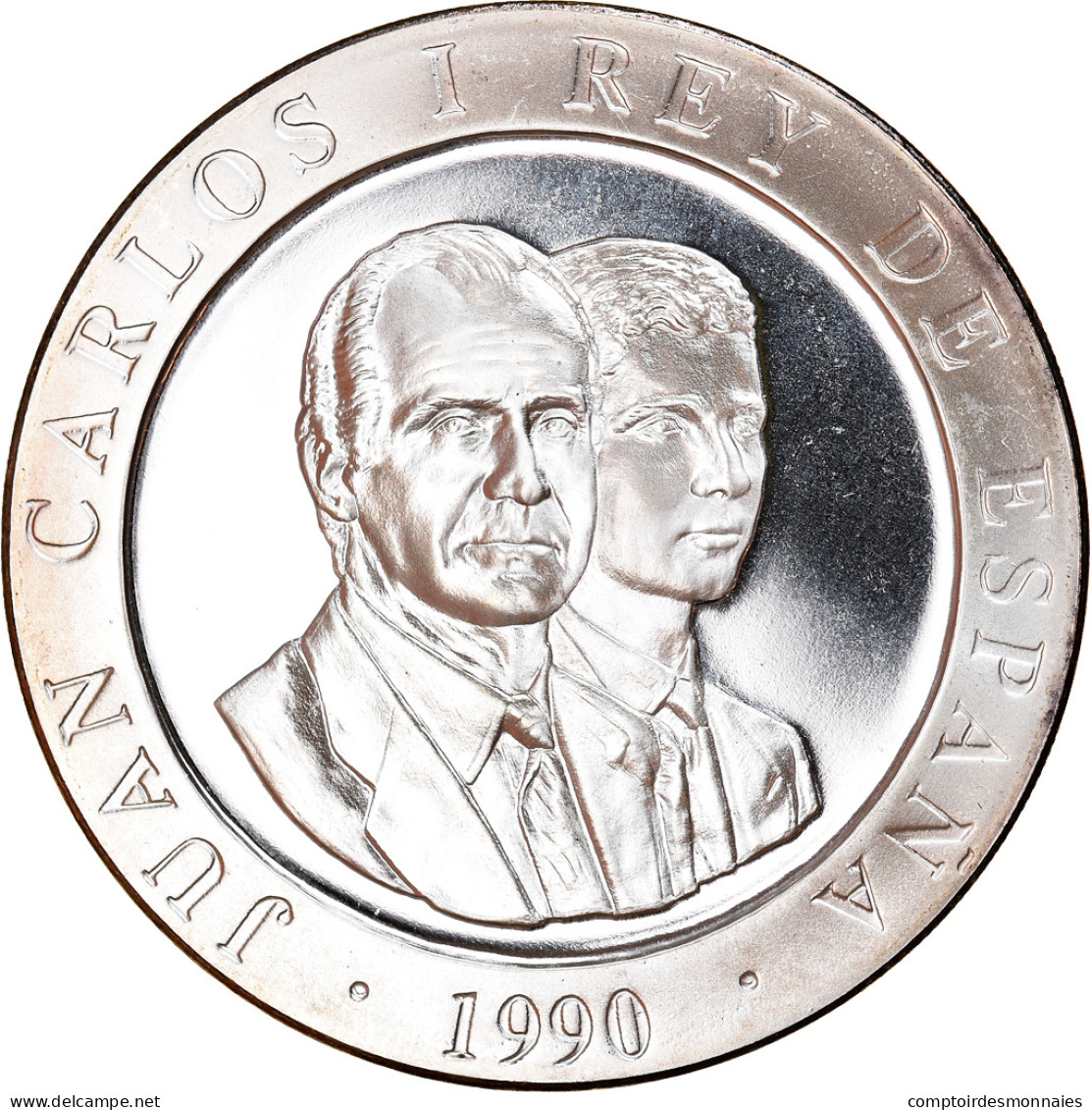 Monnaie, Espagne, Juan Carlos I, 2000 Pesetas, 1990, SPL+, Argent, KM:859 - 2 000 Pesetas