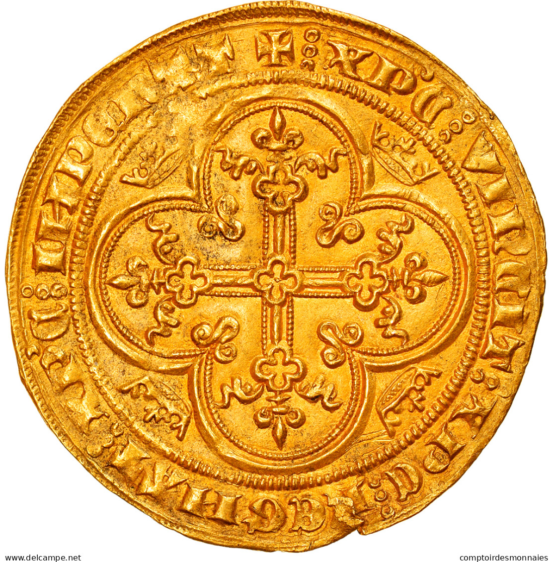 Monnaie, France, Philippe VI, Lion D'or, Undated (1338), TTB+, Or, Duplessy:250 - 1328-1350 Philip VI The Forunate