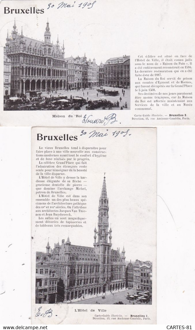 LOT/017.........5 CPA TIMBRES EXPOSITION LIEGE 1905 Sur CARTES DE BRUXELLES - 5 - 99 Postcards