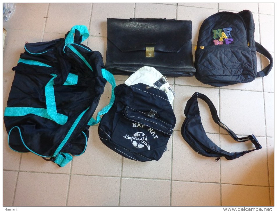 Lot De Sac A Dos NAF NAF Et Autres  Attache Caisse Ou Cartable Cuir-- - Other & Unclassified