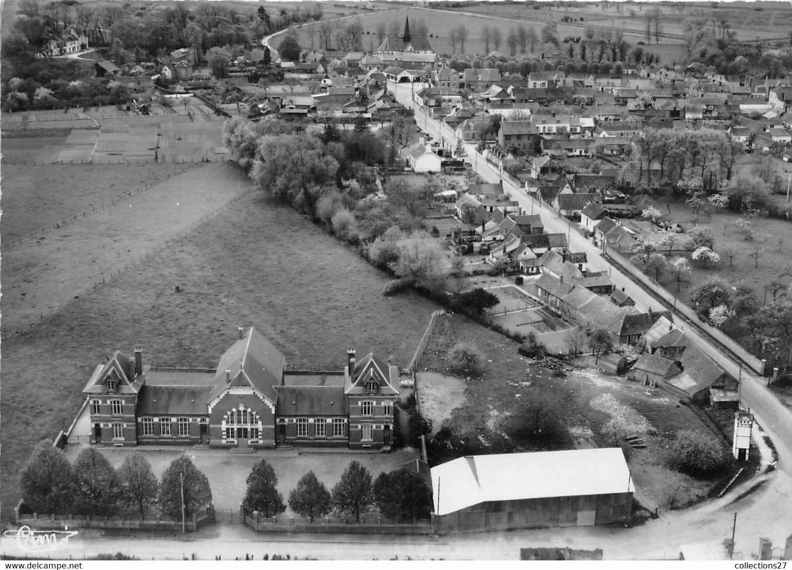 80-NOYELLE-SUR-MER- VUE PANORAMIQUE AERIENNE ET L'ECOLE DES FILLES - Noyelles-sur-Mer