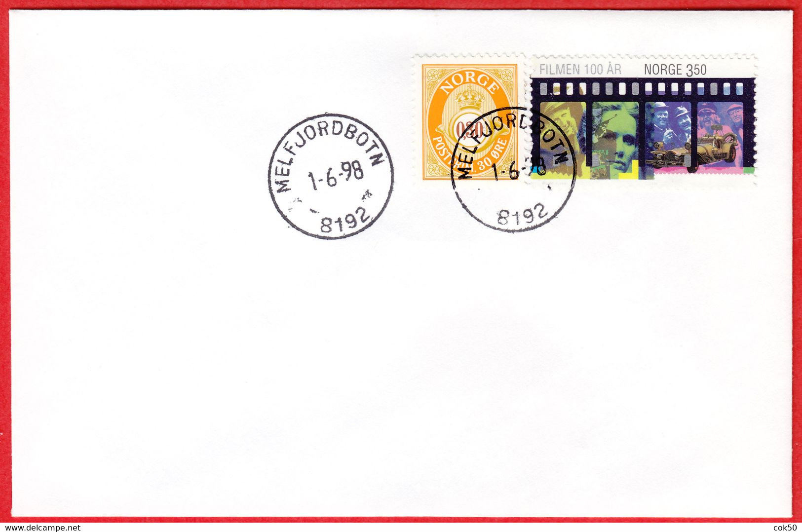 NORWAY -  8192 MELFJORDBOTN (Nordland County) - Last Day/postoffice Closed On 1998.06.01 - Local Post Stamps