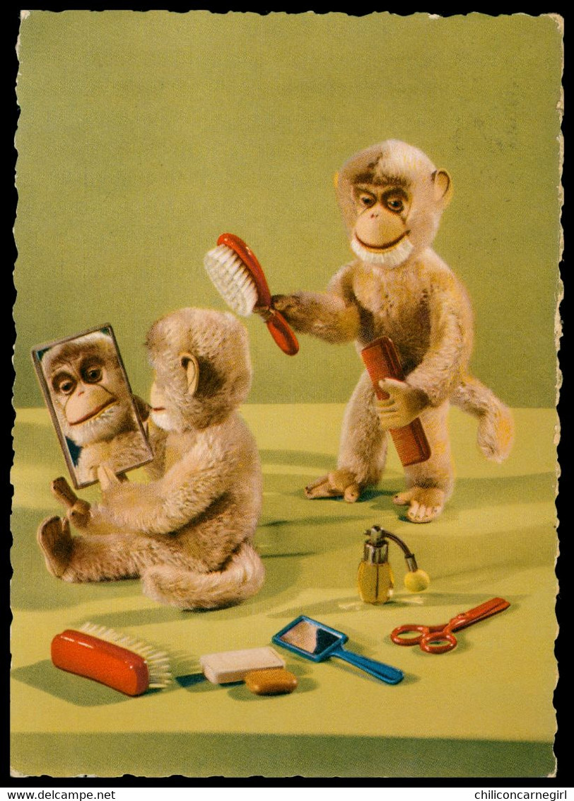 7 Cp Dentelées - Anthropomorphisme - Singe En Peluche Humanisé - Balançoire Manucure Bain Jeux Coiffeur Monkey - 5 - 99 Cartes