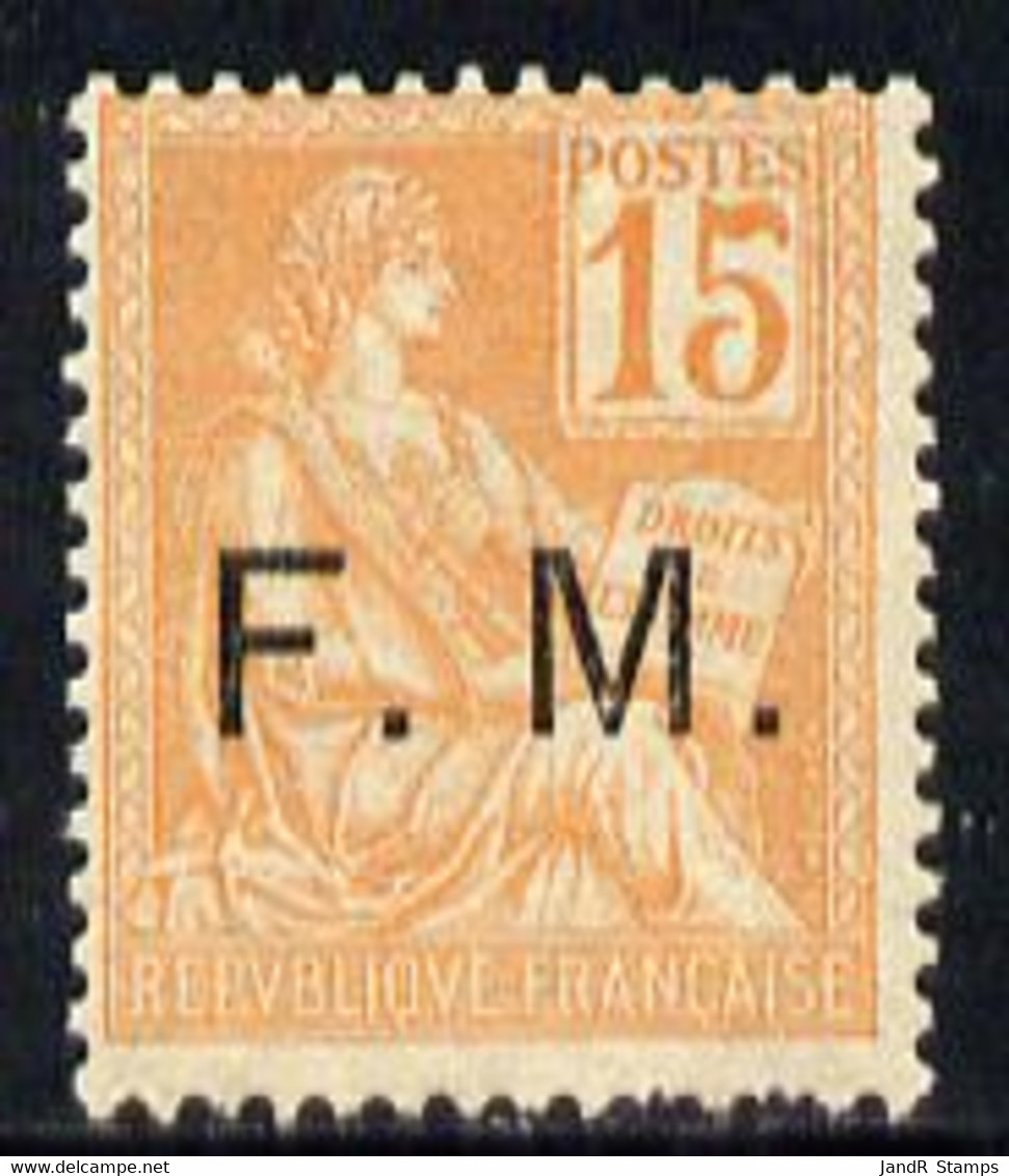 France 1901 Military Frank - FM Opt'd On 15c Orange U/m SG M309 - Other & Unclassified