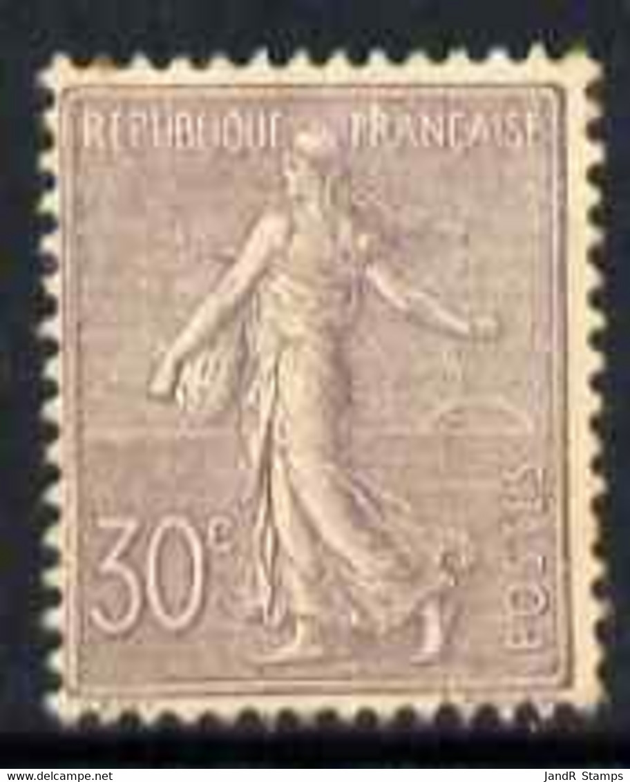 France 1903 Sower 30c Pale Lilac Mounted Mint Tiny Tone Spot, SG 319 - Altri & Non Classificati