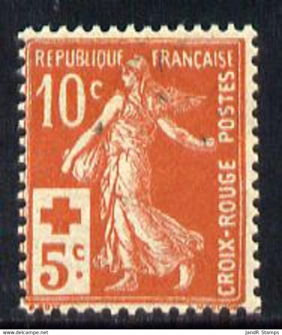 France 1914 Red Cross Fund 10c + 5c Red Mounted Mint SG352 - Andere & Zonder Classificatie