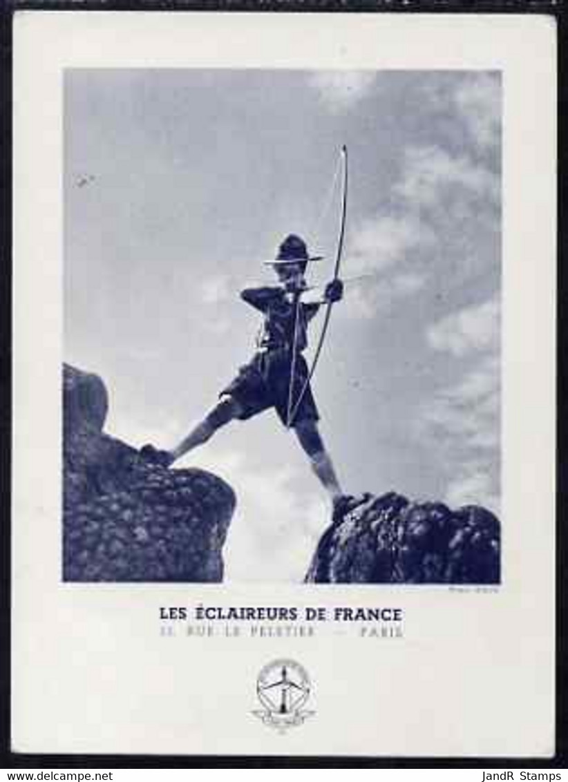 France 1939 Scout Archer Postal Card Unused And Very Fine - Otros & Sin Clasificación