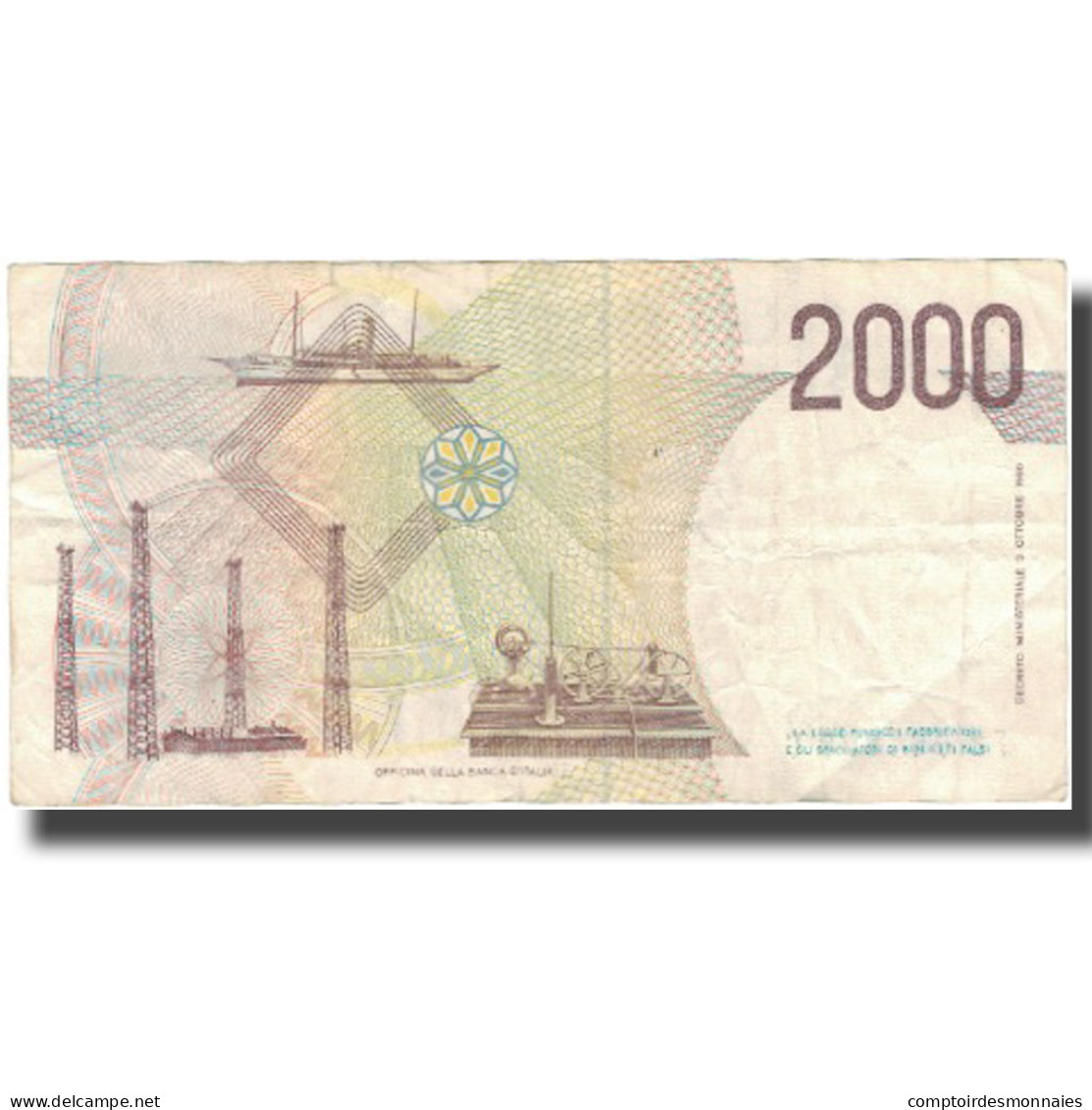 Billet, Italie, 2000 Lire, 1990-1992, Undated (1990-92), KM:115, TTB - 2000 Liras