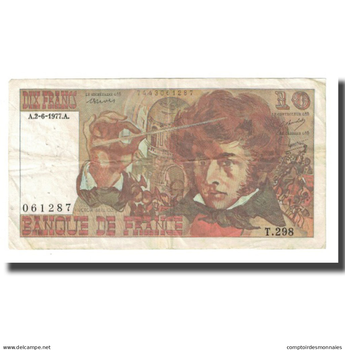 France, 10 Francs, Berlioz, 1977, P. A.Strohl-G.Bouchet-J.J.Tronche, 1977-06-02 - 10 F 1972-1978 ''Berlioz''