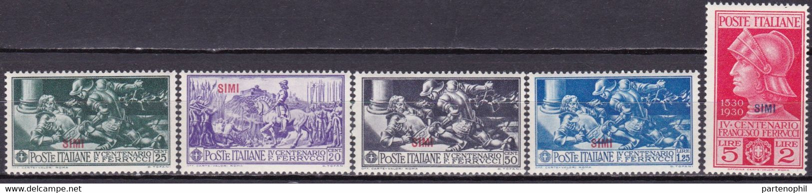 Simi 1930 - Ferrucci Set MNH - Dodecaneso