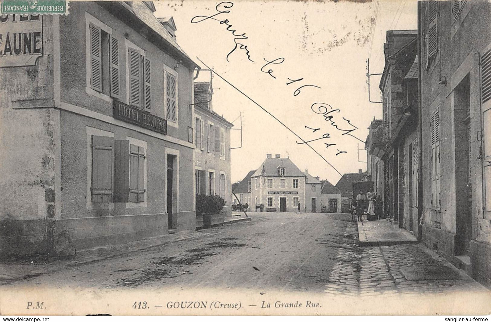 CPA 23 GOUZON LA GRANDE RUE - Sonstige & Ohne Zuordnung