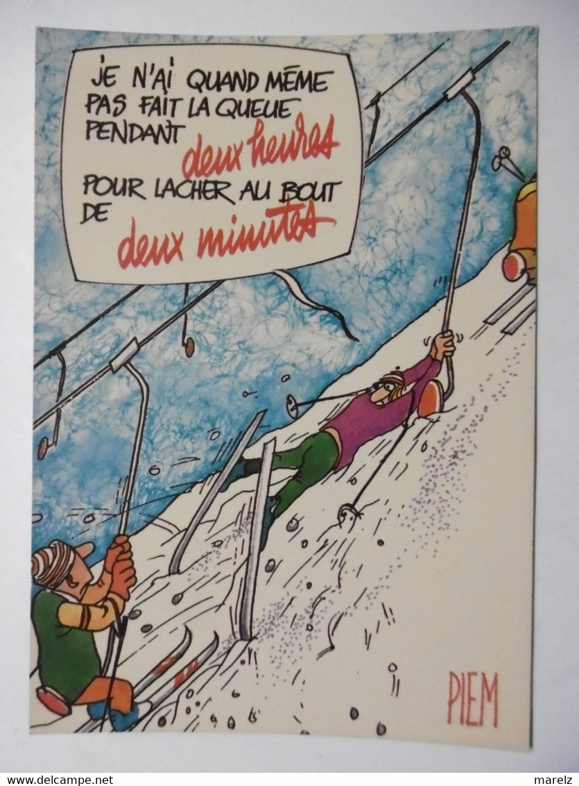 Illustrateur PIEM "Les Mordus Du Ski" - Illustration P10 Les Joies Des Sports D'hiver - Piem