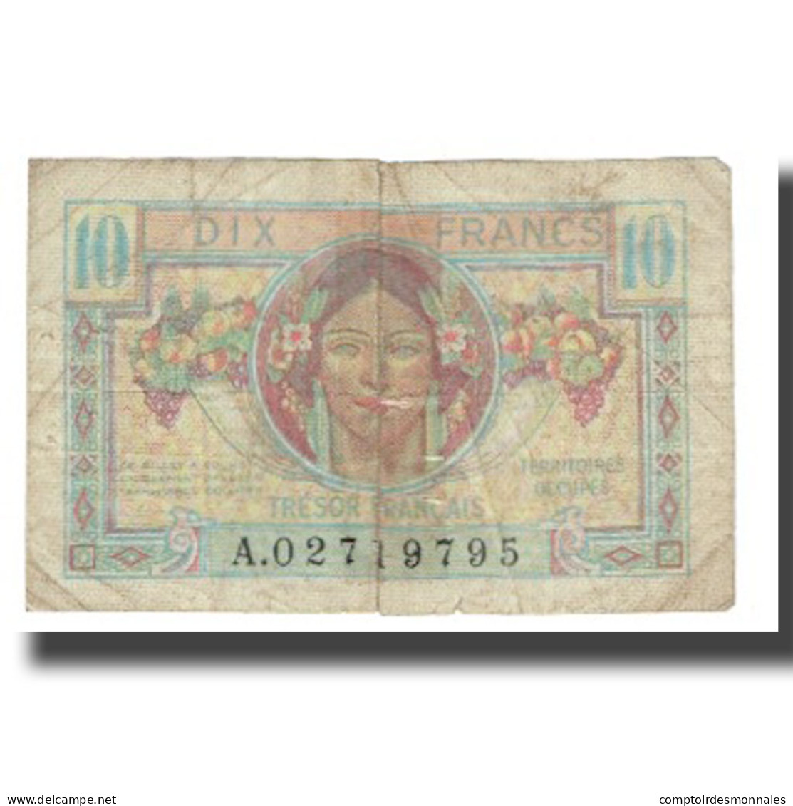 Billet, France, 10 Francs, 1947, Undated, TB, Fayette:vF 30.1, KM:M7a - 1947 French Treasury