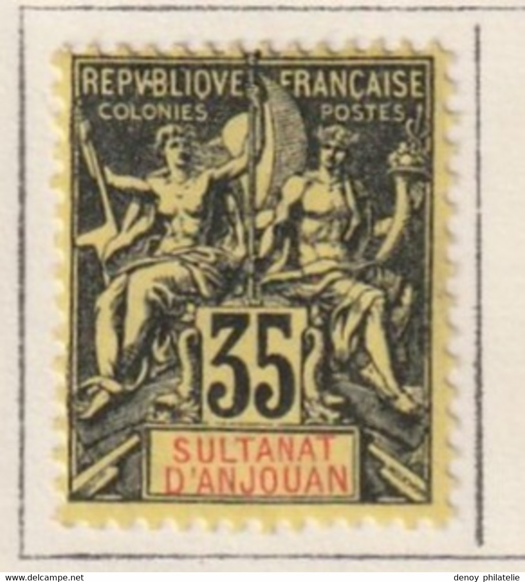 Anjouan N° 17 Avec Charniére * - Unused Stamps