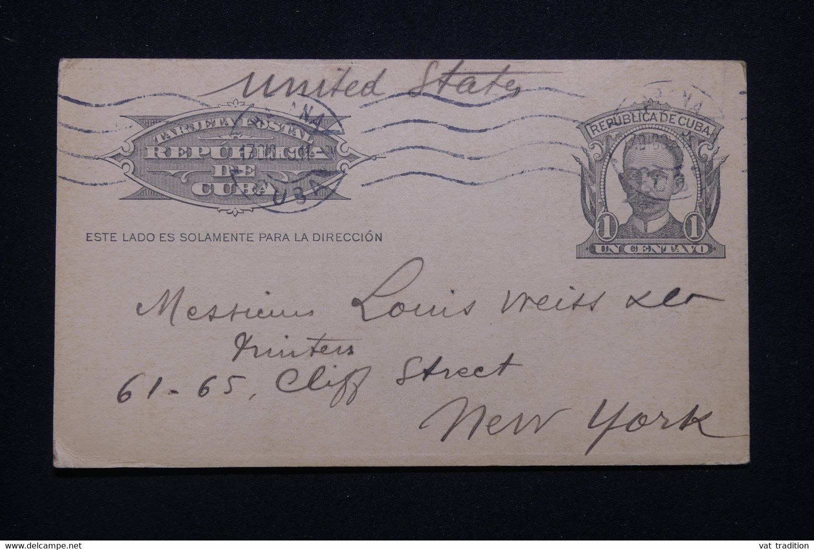 CUBA - Entier Postal  De Habana Pour New York En 1909 - L 99761 - Cartas & Documentos