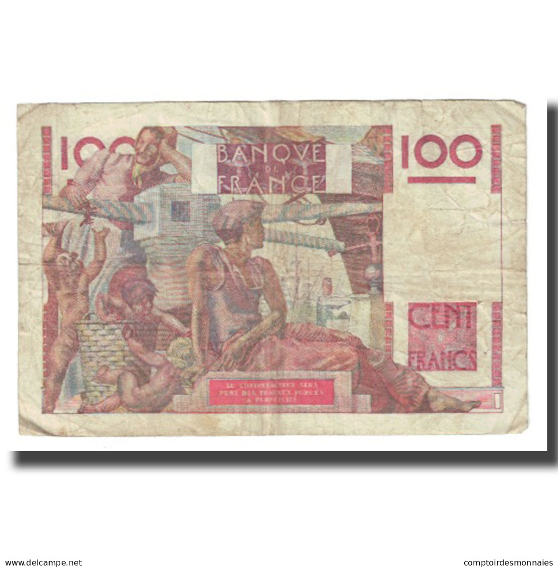 France, 100 Francs, Jeune Paysan, 1947, D AMBRIERES, GARGAM, 1947-01-09, TB - 100 F 1945-1954 ''Jeune Paysan''