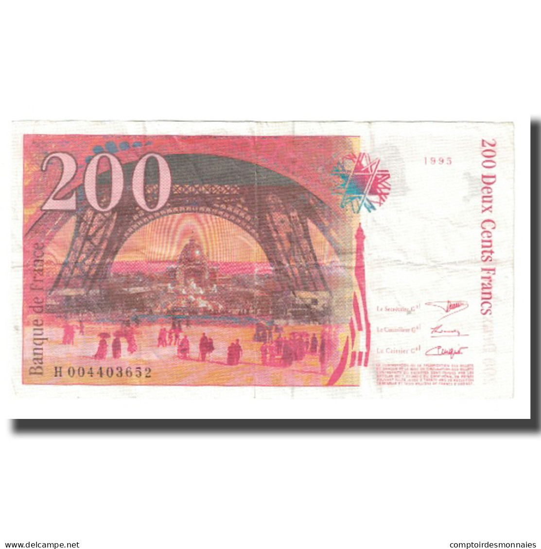 France, 200 Francs, Eiffel, 1995, TTB, Fayette:75.01, KM:159a - 200 F 1995-1999 ''Eiffel''