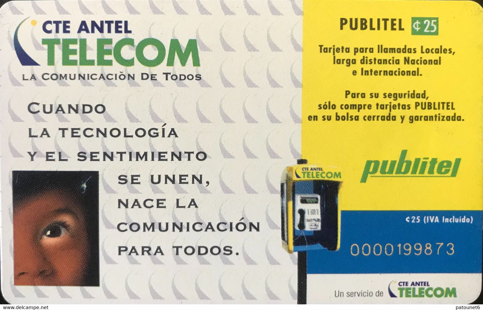 SALVADOR  -  Phonecard  -  Publitel  -  Eye -  C 25  (different Chip) - El Salvador