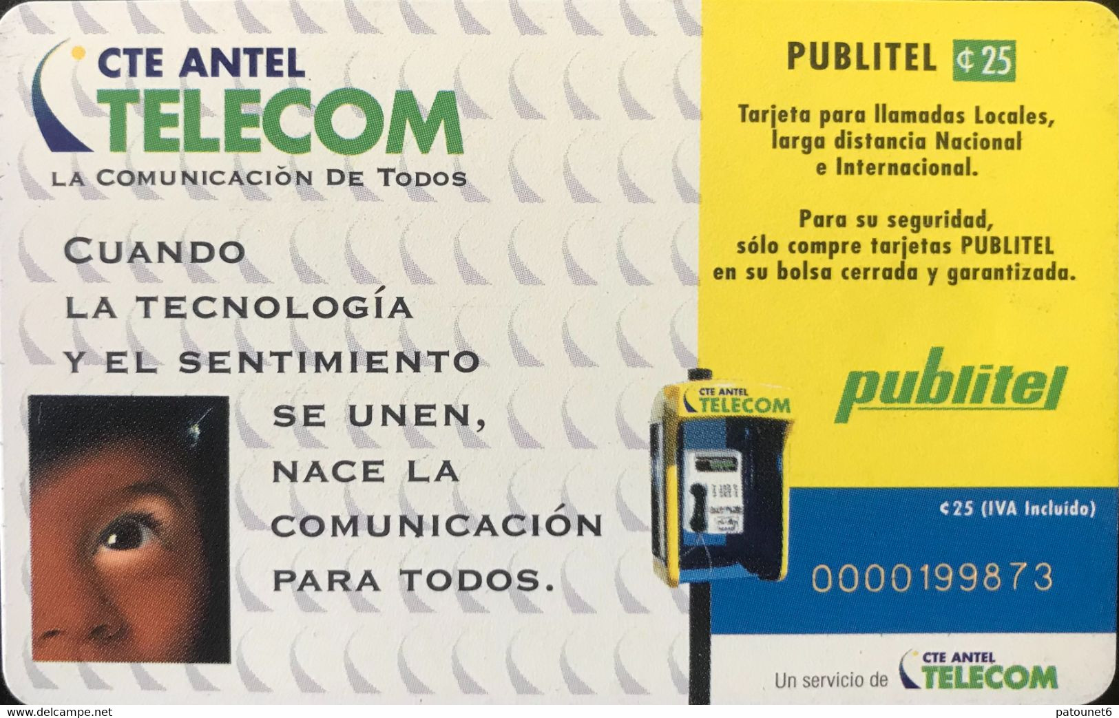 SALVADOR  -  Phonecard  -  Publitel  -  Eye -  C 25  (different Chip) - Salvador