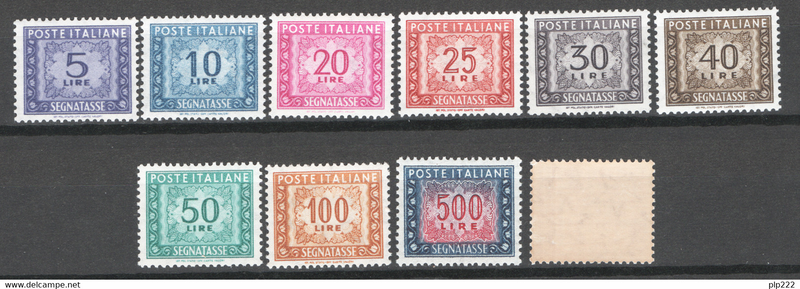 Italia Repubblica 1955 Segnatasse Stelle  S111/20 **/MNH VF/F - Segnatasse