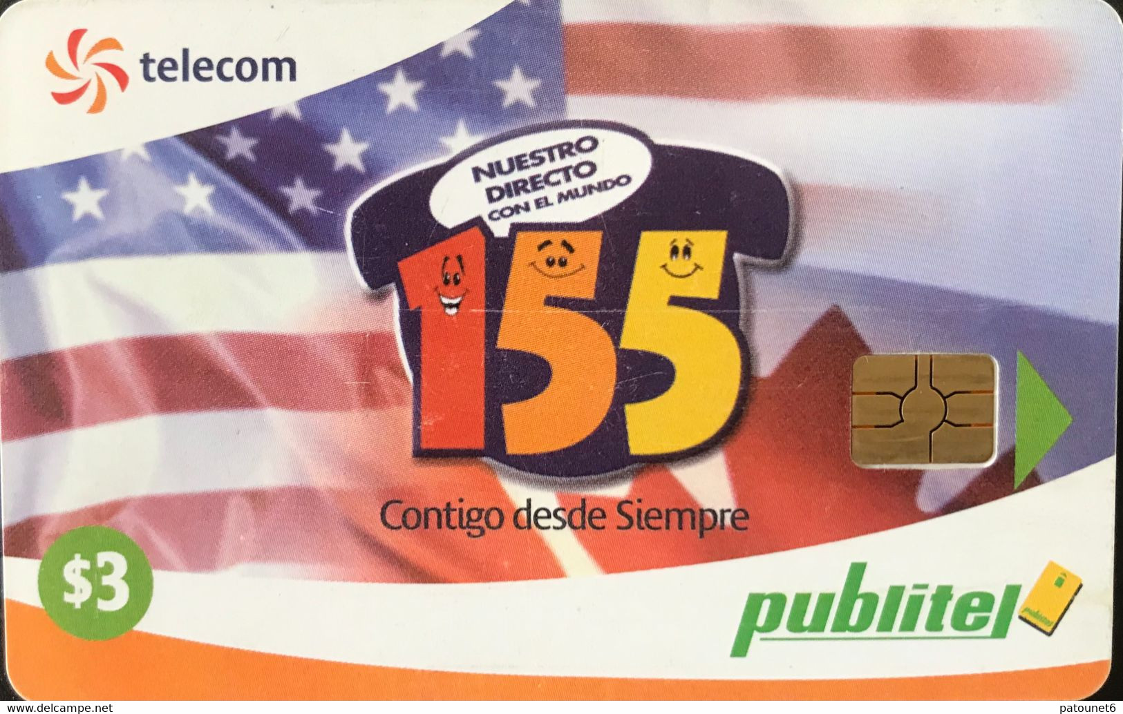 SALVADOR  -  Phonecard  -  Publitel  - 155  -  $ 3,00 - El Salvador