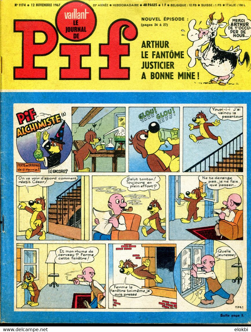 Vaillant Le Journal De Pif N°1174 -- Récit Complet De Bob Mallard Et Puchon "M.C.C.67. Station Pirate" - Vaillant