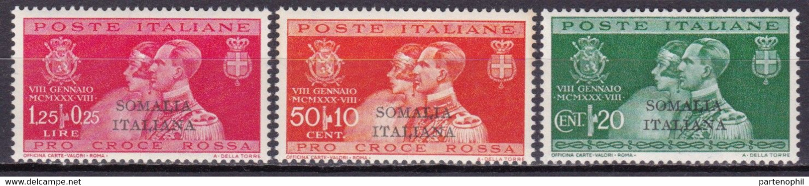 Somalia 1930 - Nozze N. 130/132 MNH - Somalie