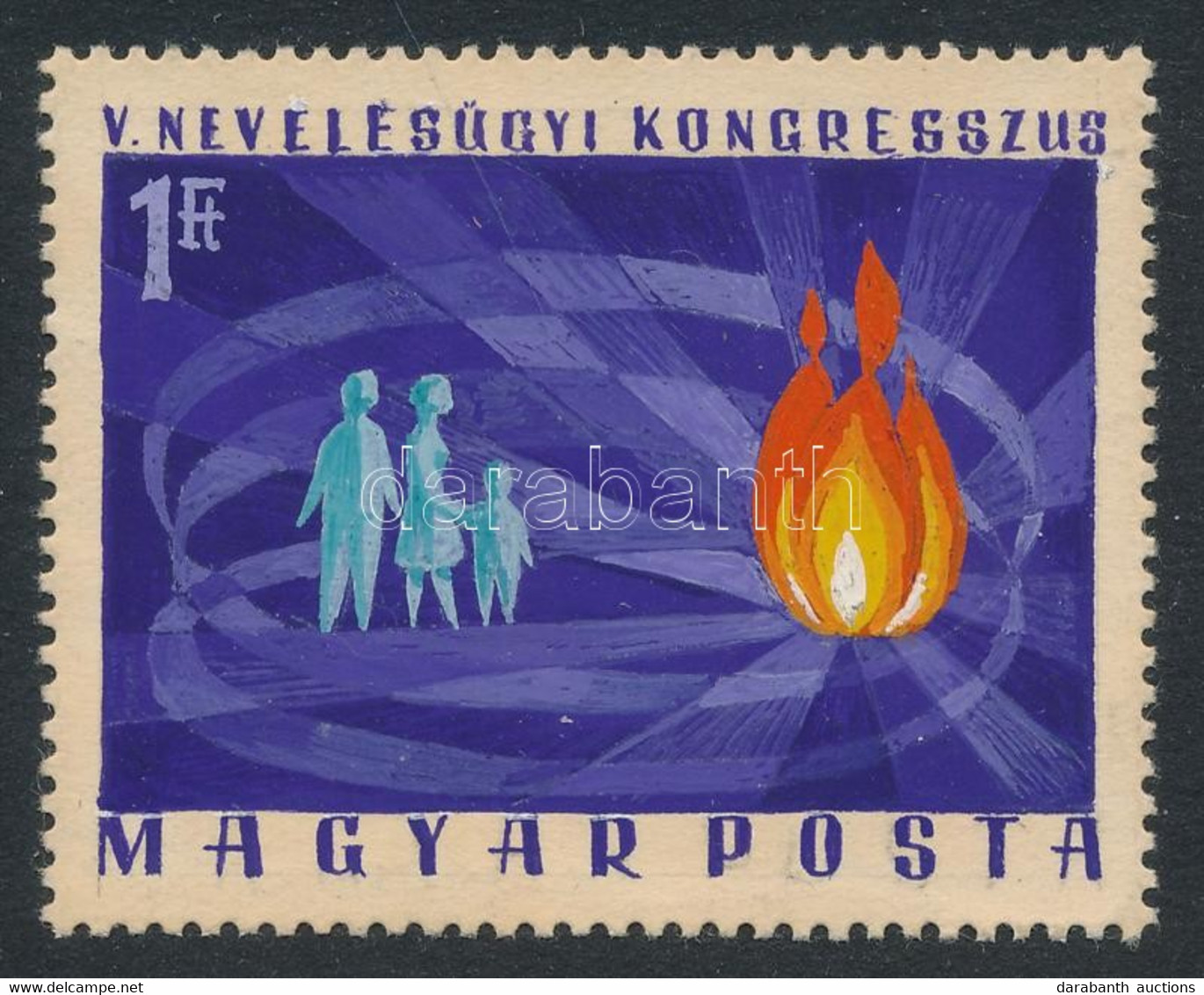 1970 Nevelésügy, Gál Ferenc Más Formában Megvalósult Eredeti Bélyegterve 5 X 4 Cm - Sonstige & Ohne Zuordnung