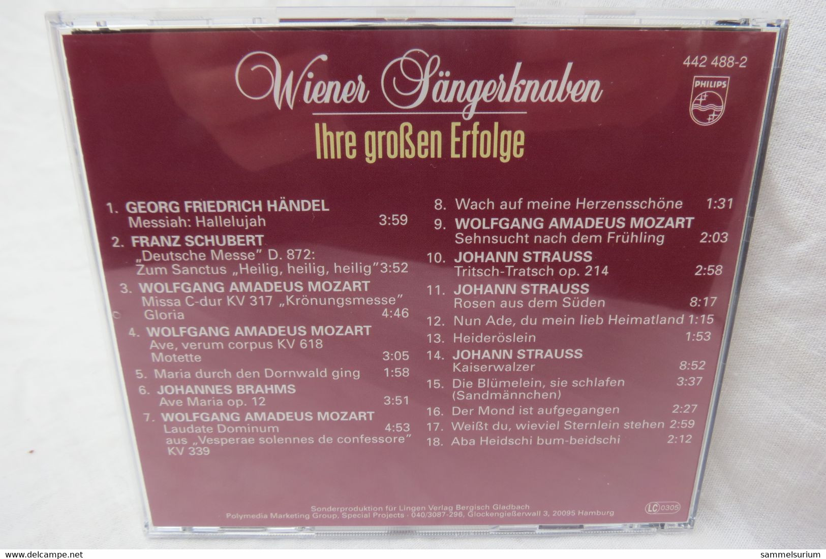 CD "Wiener Sängerknaben" Ihre Großen Erfolge - Canciones Religiosas Y  Gospels